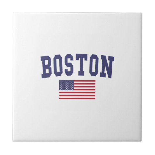 Boston US-Flagge Fliese (Vorderseite)