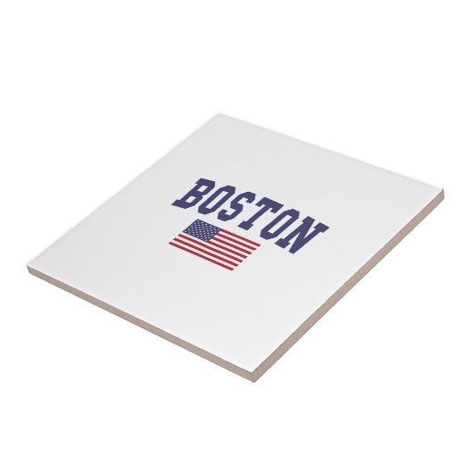 Boston US-Flagge Fliese (Seite)