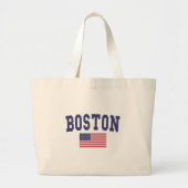 Boston US-Flagge Jumbo Stoffbeutel (Vorne)