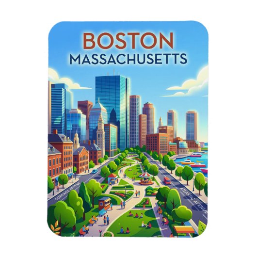 Boston USA Magnet (Vertikal)