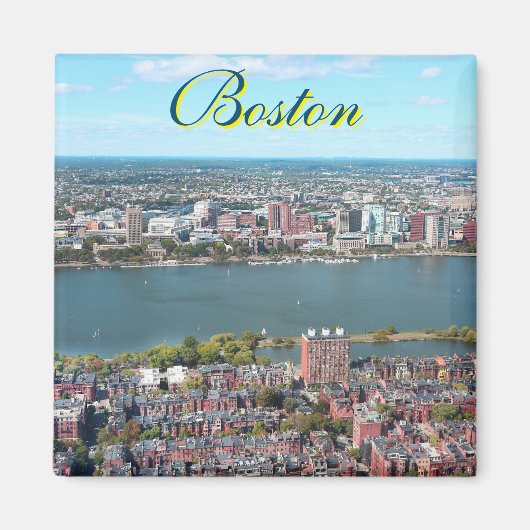 Boston, USA-Quadratmagnet Magnet (Vorne)