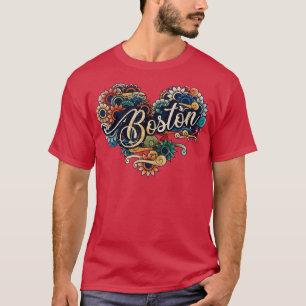 Boston VIGNETTE VINTAGE FARBE T-Shirt