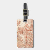 Boston Vintag Map Tag Gepäckanhänger (Vorderseite vertikal)