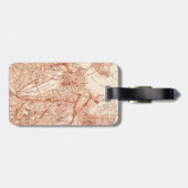 Boston Vintag Map Tag Gepäckanhänger (Rückseite horizontal)
