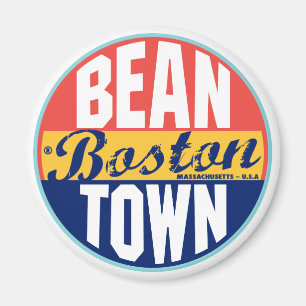 Boston Vintage Etikett Magnet
