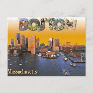 Boston Vintage Retro Postkarte