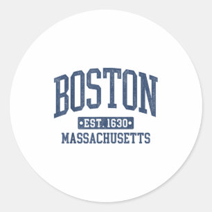Boston Vintage Sports Design Boston Massachusetts Runder Aufkleber