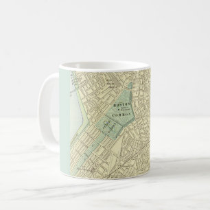 Boston Vintage-Straßenkarte Kaffeetasse