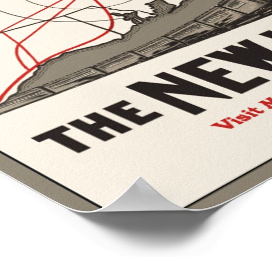 Boston Vintage Travel Poster (Ecke)