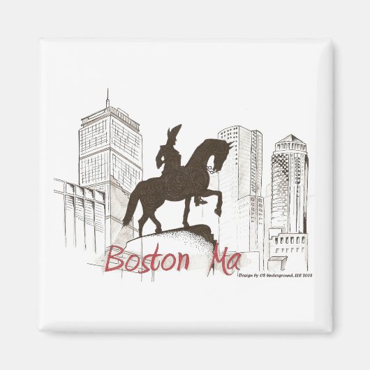 Boston Washington Profile Magnet (Vorne)