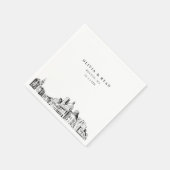 Boston Wedding Cocktail Napkin Serviette (Ecke)