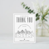 Boston Wedding | Danke, dass du gekommen bist! Pos Postkarte (Stehend Vorderseite)