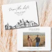 Boston Wedding Modern Save the Date Einladung