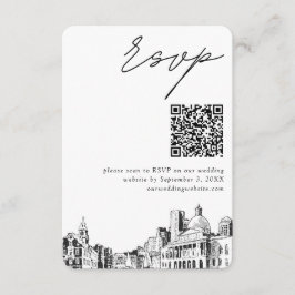 Boston Wedding Modern UAWG QR Code Begleitkarte