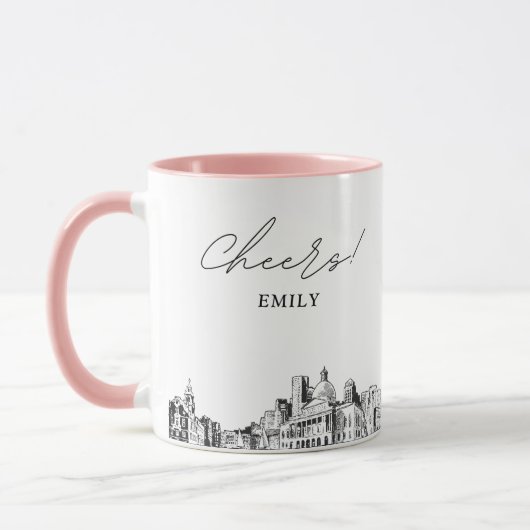 Boston Wedding Personalisiert Coffee Tasse (Links)