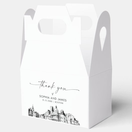 Boston Wedding Personalisiert Favor Box Geschenkschachtel (Geöffnet)