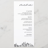 Boston Wedding Reception Dinner Menu Menükarte (Vorderseite)