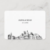 Boston Wedding Traditional UAWG Meal Option Begleitkarte (Rückseite)