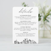 Boston Wedding Vertical Details Enclosure Card Begleitkarte (Stehend Vorderseite)