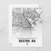 Boston Wedding Weekend Details Buchungskarte Begleitkarte (Vorne/Hinten)