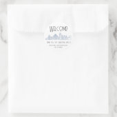 Boston Wedding Willkommensbeutel Runder Aufkleber (Tasche)