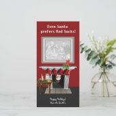 Boston-WeihnachtsFoto-Karte Feiertagskarte (Stehend Vorderseite)