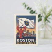 Boston Wicked Proud Postkarte (Stehend Vorderseite)