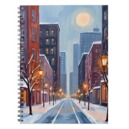 Boston Winter | Massachusetts Stadt Aquarell Notizblock
