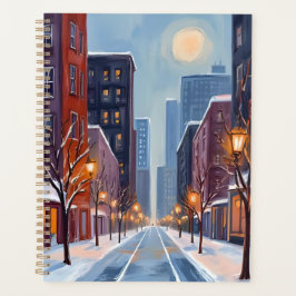 Boston Winter | Massachusetts Stadt Aquarell Planer