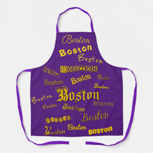 Boston Yellow Schriftartes Schürze