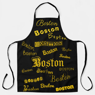 Boston Yellow Schriftartes Schürze