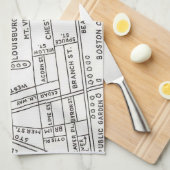 Bostoner Beacon Hill Map Geschirrtuch (Viertel Falte)