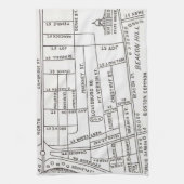 Bostoner Beacon Hill Map Geschirrtuch (Vertikal)