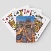 Bostoner Skyline in der Abenddämmerung Spielkarten (Rückseite)