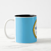 Bostoner Stadtflagge Zweifarbige Tasse (Links)