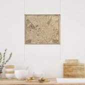 Bostoner Stadtplan 1911 Vintag Poster (Küche)