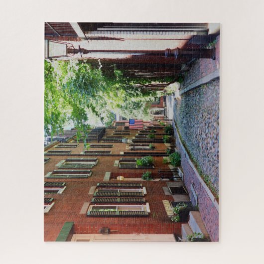 Bostons Acorn Street im Summer Foto Puzzle (Vertikal)