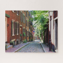Bostons Acorn Street im Summer Foto Puzzle