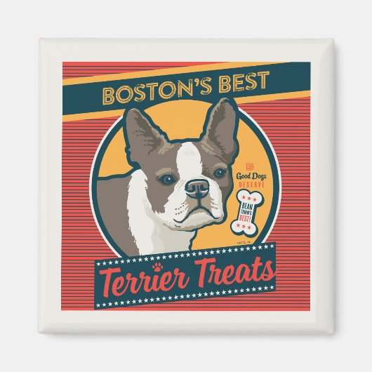 Bostons beste Terrier-Leckereien Magnet (Vorne)