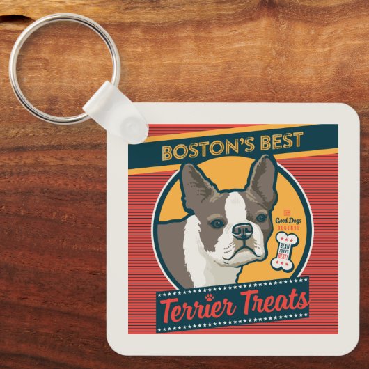 Bostons beste Terrier-Leckereien Schlüsselanhänger (Vorderseite)