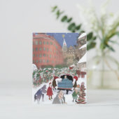 Boston's Christmas Art Card Postkarte (Stehend Vorderseite)
