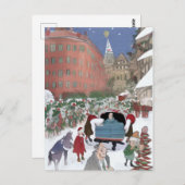 Boston's Christmas Art Card Postkarte (Vorne/Hinten)