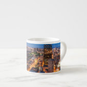 Bostons Skyline an der Dämmerung Espressotasse (Vorderseite Rechts)