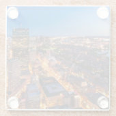 Bostons Skyline an der Dämmerung Glasuntersetzer (Rückseite)