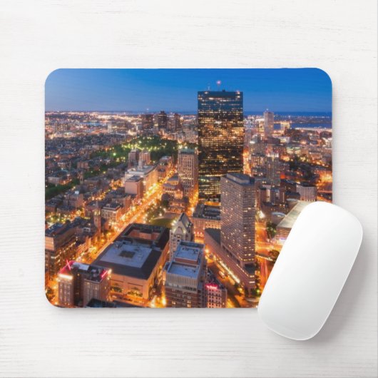 Bostons Skyline an der Dämmerung Mousepad (Mit Mouse)