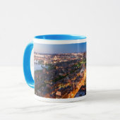 Bostons Skyline an der Dämmerung Tasse (Vorderseite Links)