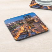 Bostons Skyline an der Dämmerung Untersetzer (Linke Seite)