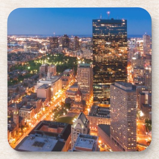 Bostons Skyline an der Dämmerung Untersetzer (Vorderseite)