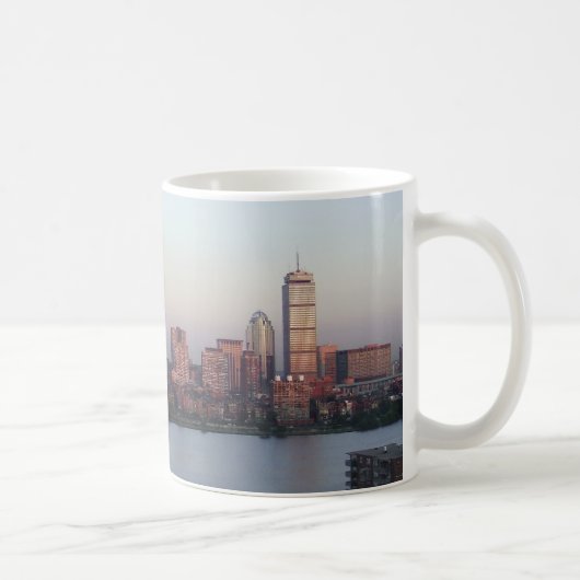 Bostonskyline-Sonnenuntergang-Tasse Kaffeetasse (Rechts)