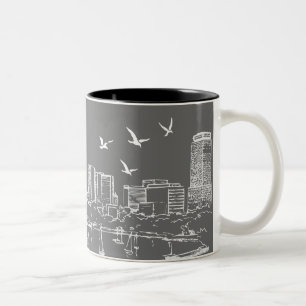 Bostonskyline-Tasse Zweifarbige Tasse